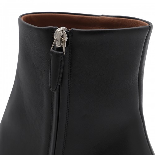 BLACK LEATHER JANE BOOTS