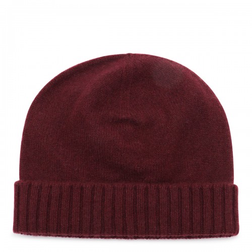 BURGUNDY CASHMERE BEANIE