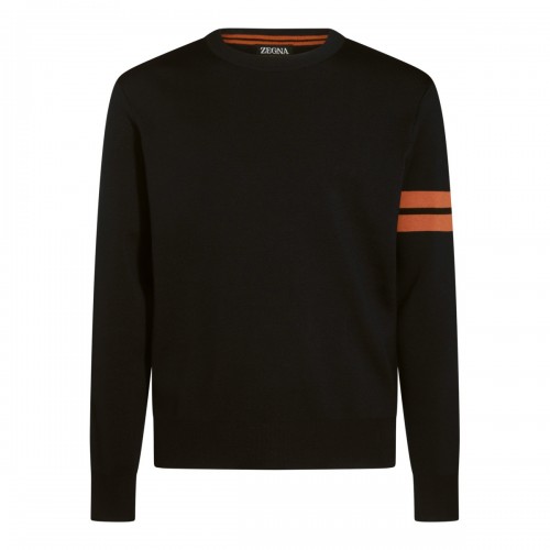 BLACK WOOL KNITWEAR