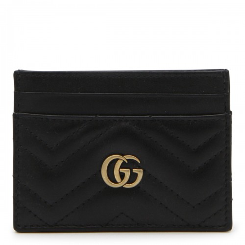BLACK LEATHER CARD HOLDER
