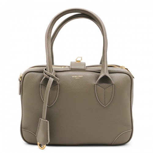 GREEN LEATHER TOP HANDLE  BAG