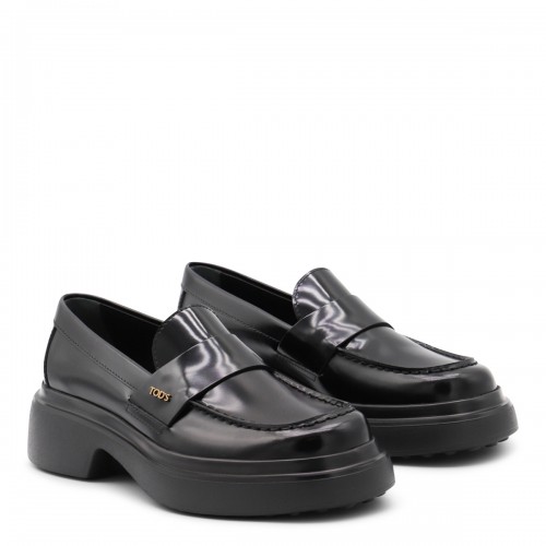 BLACK LEATHER LOAFERS 2