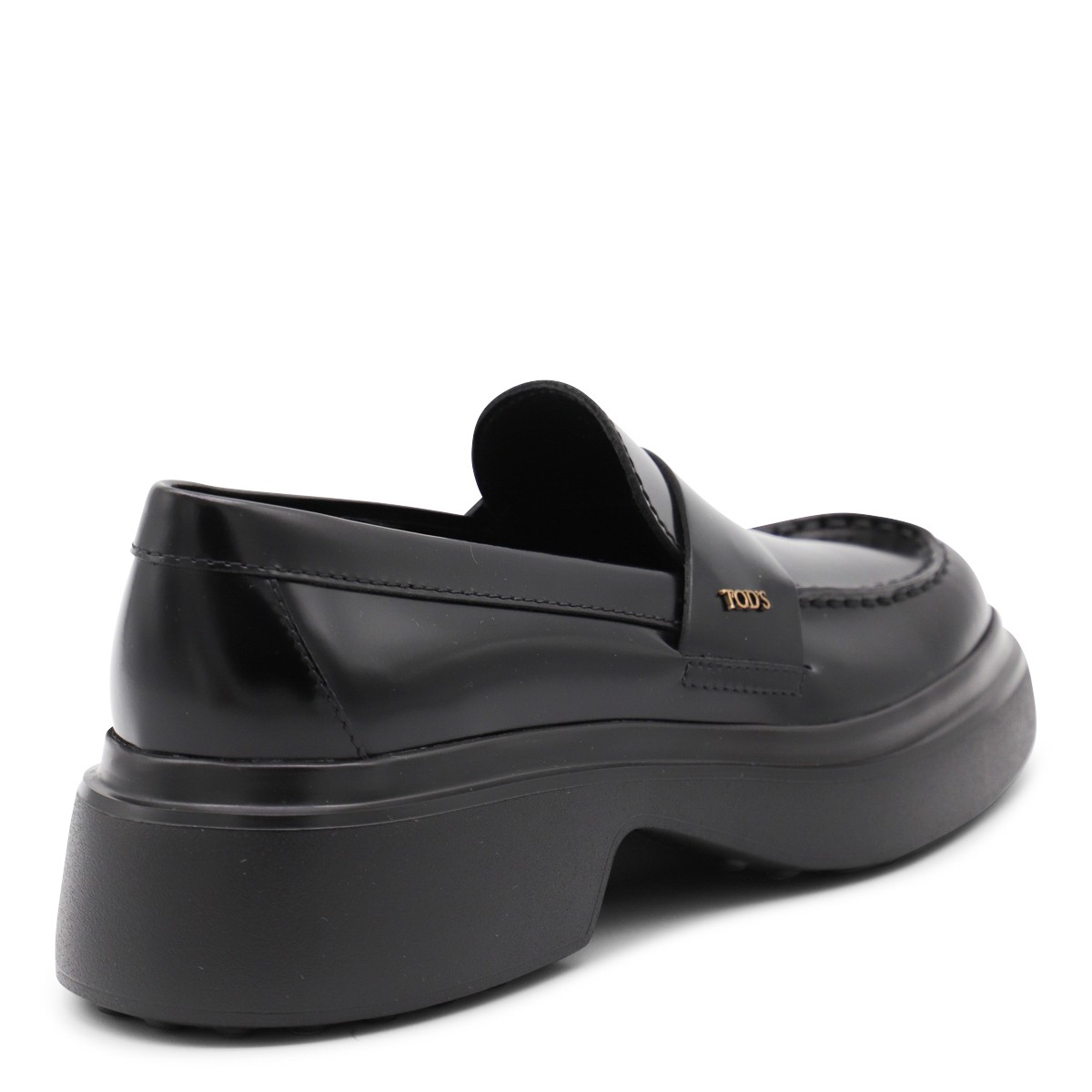 BLACK LEATHER LOAFERS