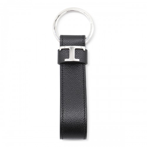 BLACK LEATHER KEY RING
