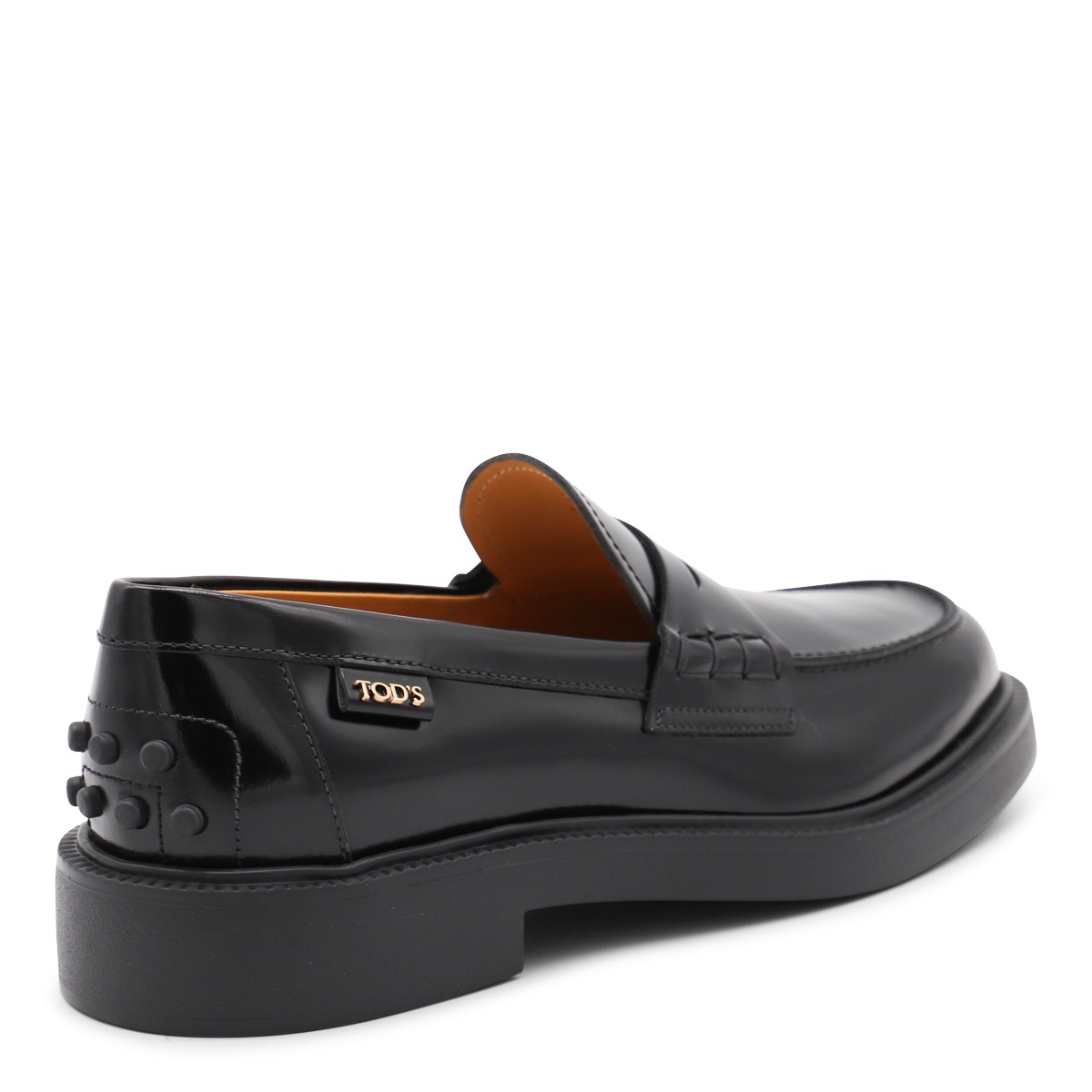 BLACK LEATHER LOAFERS
