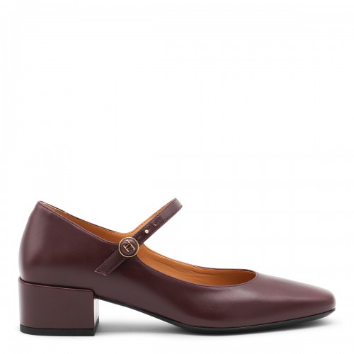 BURGUNDY LEATHER PUMPS
