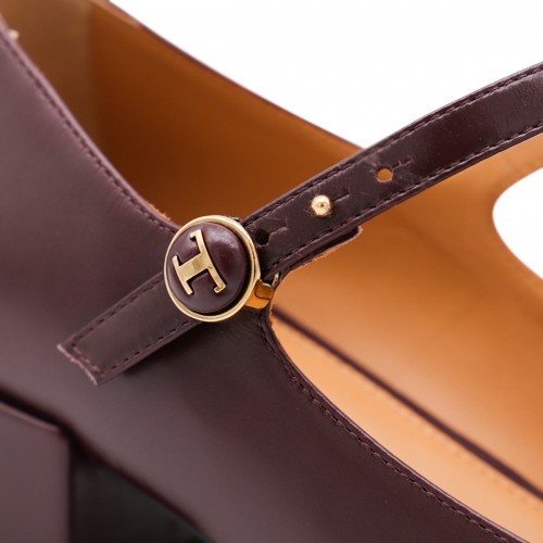 BURGUNDY LEATHER PUMPS