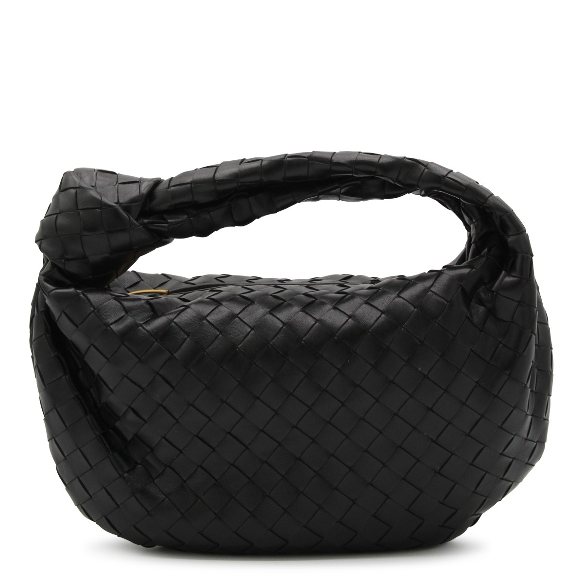 BLACK GOLD LEATHER TEEN JODIE TOP HANDLE BAG