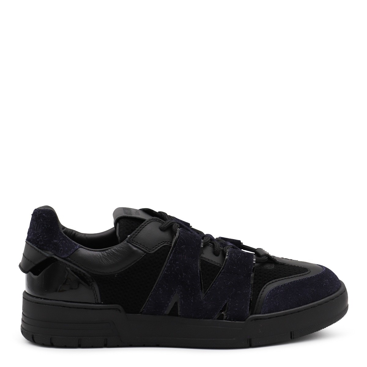BLACK LEATHER SNEAKERS
