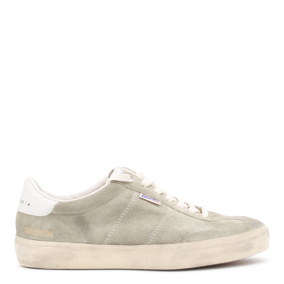 LIGHT GREY LEATHER SOUL STAR SNEAKERS