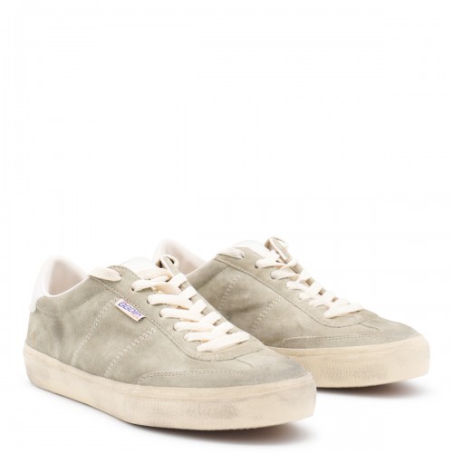LIGHT GREY LEATHER SOUL STAR SNEAKERS