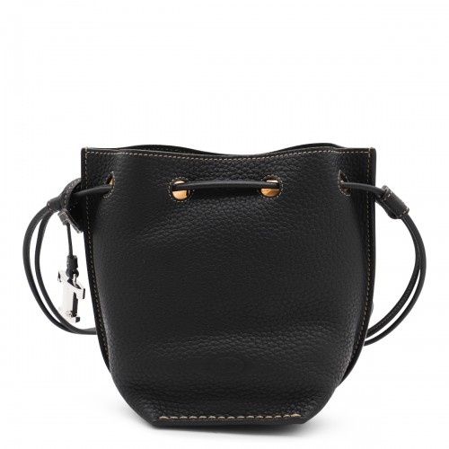 BLACK LEATHER SATCHEL