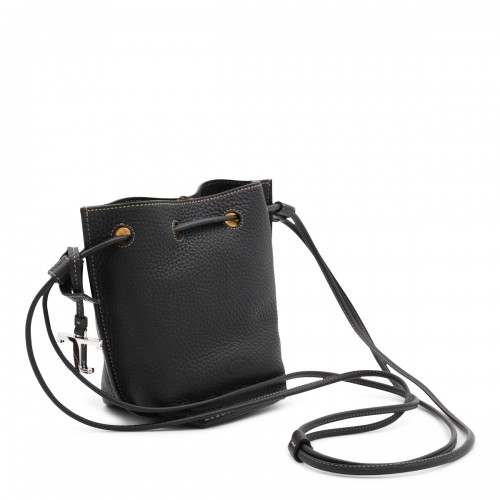 BLACK LEATHER SATCHEL