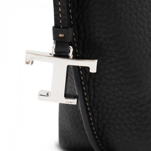 BLACK LEATHER SATCHEL