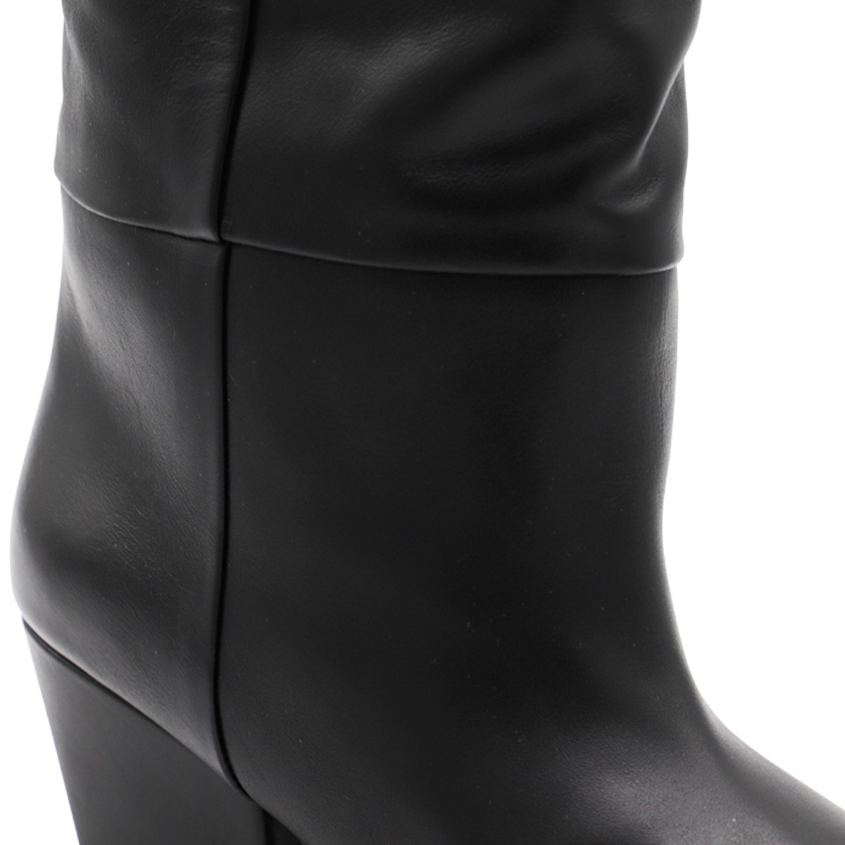 BLACK LEATHER JANE 60 BOOTS