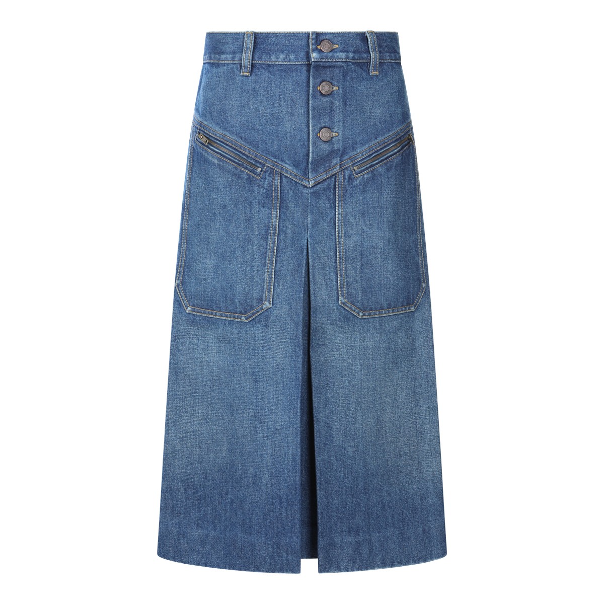 BLUE COTTON SKIRT