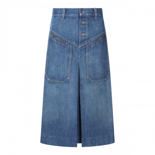 BLUE COTTON SKIRT