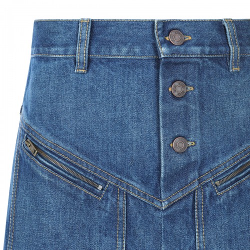 BLUE COTTON SKIRT