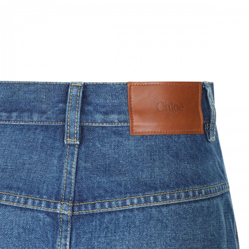 BLUE COTTON SKIRT