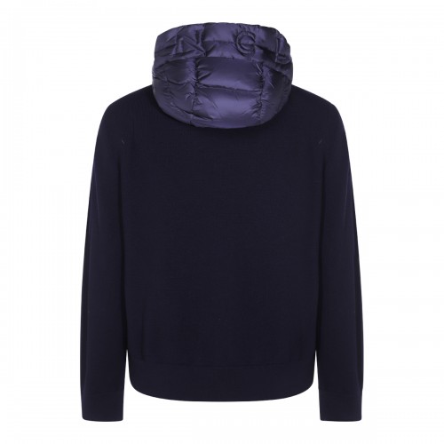 NAVY WOOL DOWN JACKET