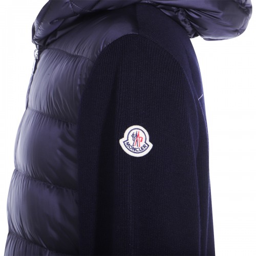 NAVY WOOL DOWN JACKET