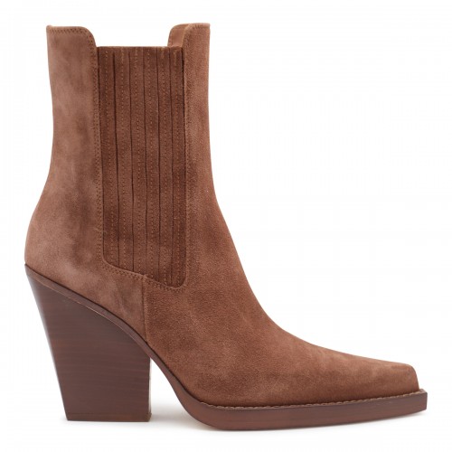 BROWN LEATHER DALLAS BOOTS