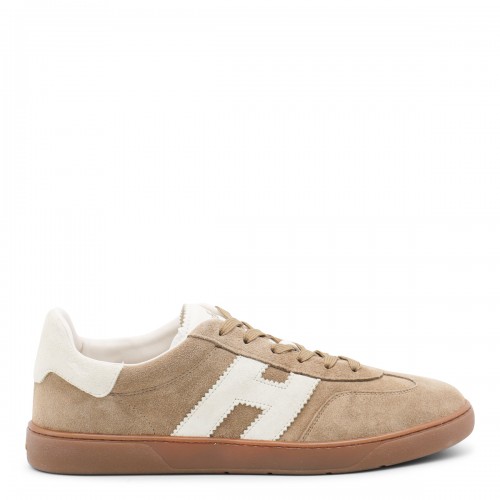 BEIGE LEATHER SNEAKERS