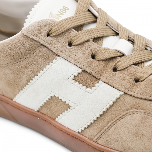 BEIGE LEATHER SNEAKERS