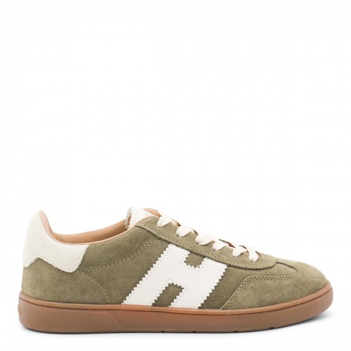 LIGHT GREEN LEATHER SNEAKERS