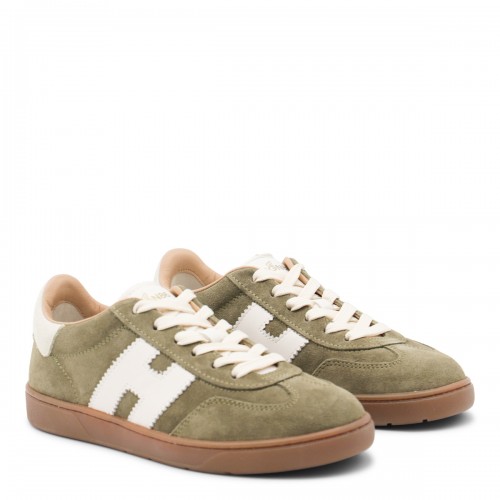 LIGHT GREEN LEATHER SNEAKERS