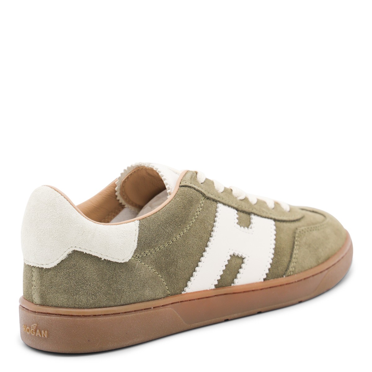 LIGHT GREEN LEATHER SNEAKERS
