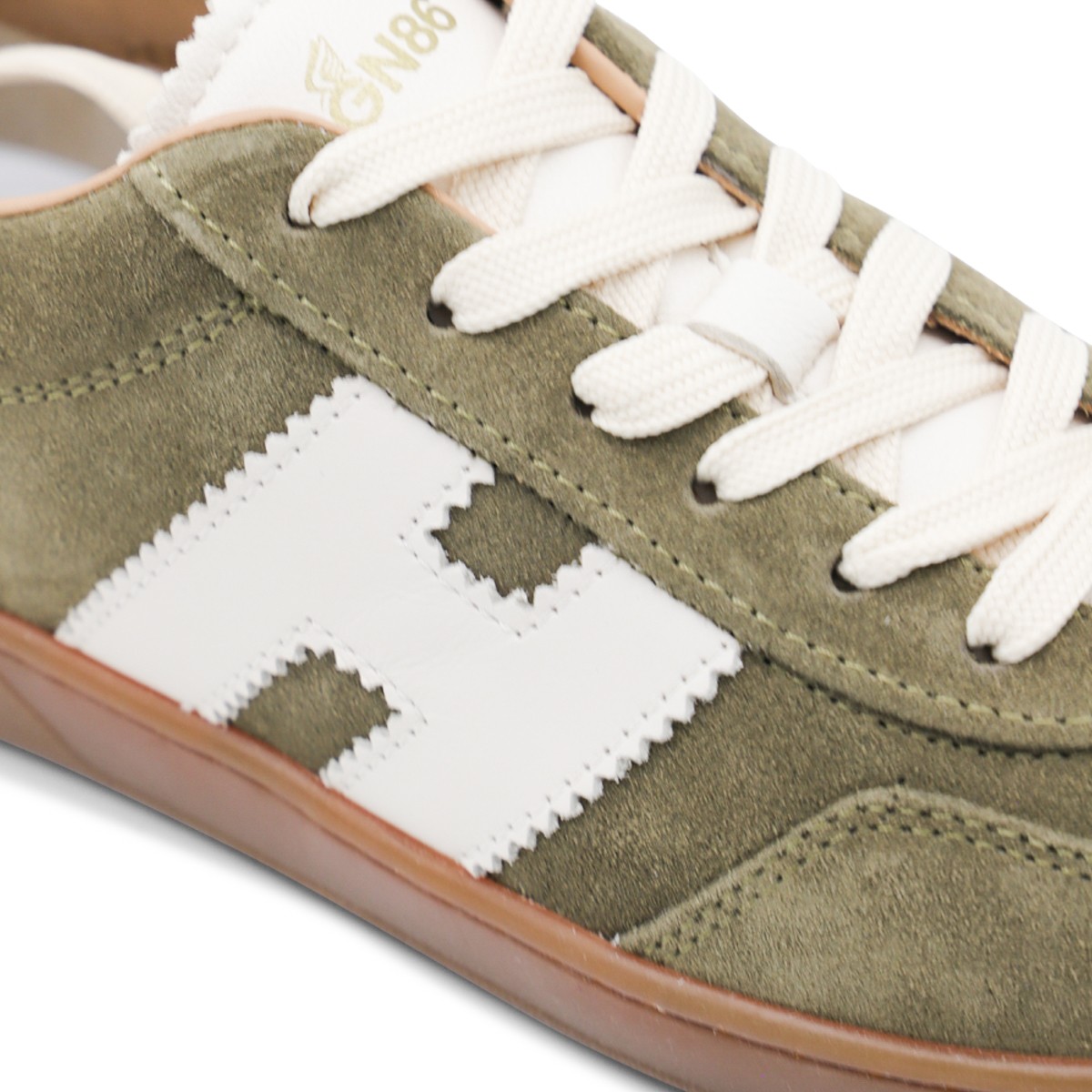 LIGHT GREEN LEATHER SNEAKERS