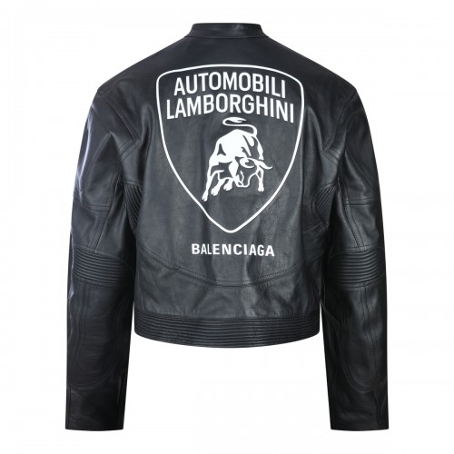 BLACK LEATHER LAMBORGHINI JACKET