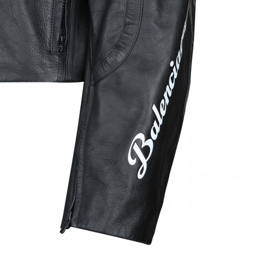 BLACK LEATHER LAMBORGHINI JACKET