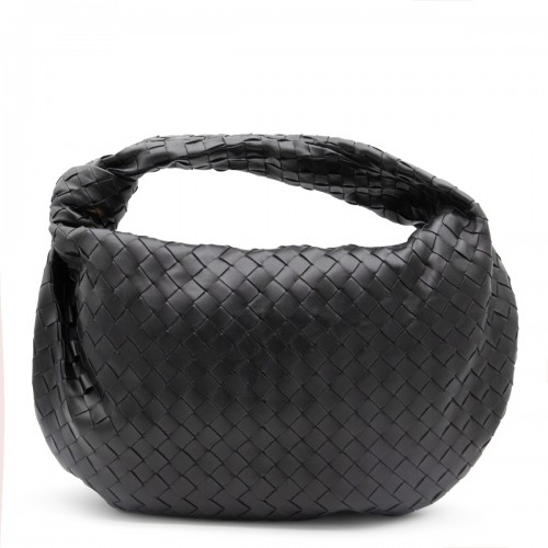 BLACK LEATHER JODIE SHOULDER BAG