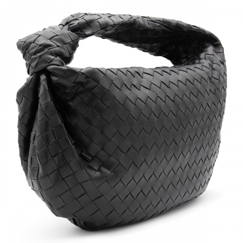 BLACK LEATHER JODIE SHOULDER BAG