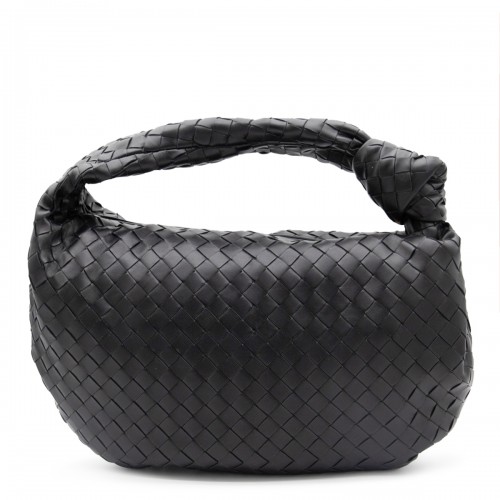 BLACK LEATHER JODIE SHOULDER BAG