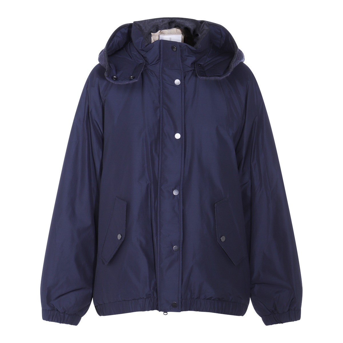 NAVY COTTON DOWN JACKET