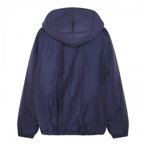 NAVY COTTON DOWN JACKET