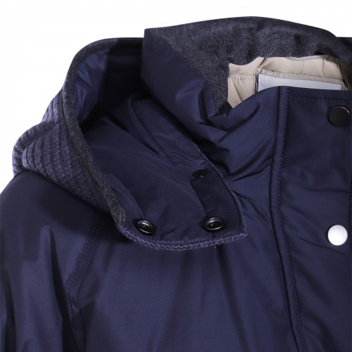 NAVY COTTON DOWN JACKET