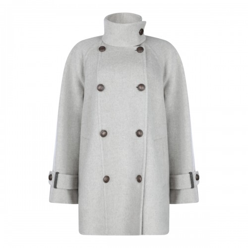 LIGHT GREY WOOL COAT