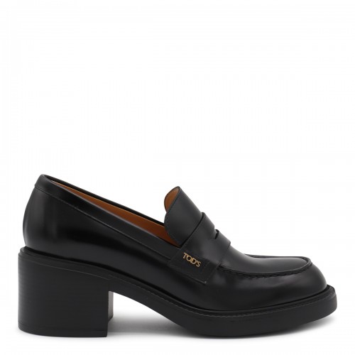 BLACK LEATHER LOAFERS
