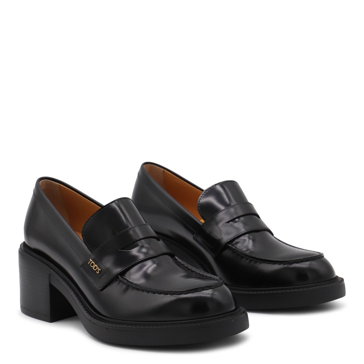 BLACK LEATHER LOAFERS