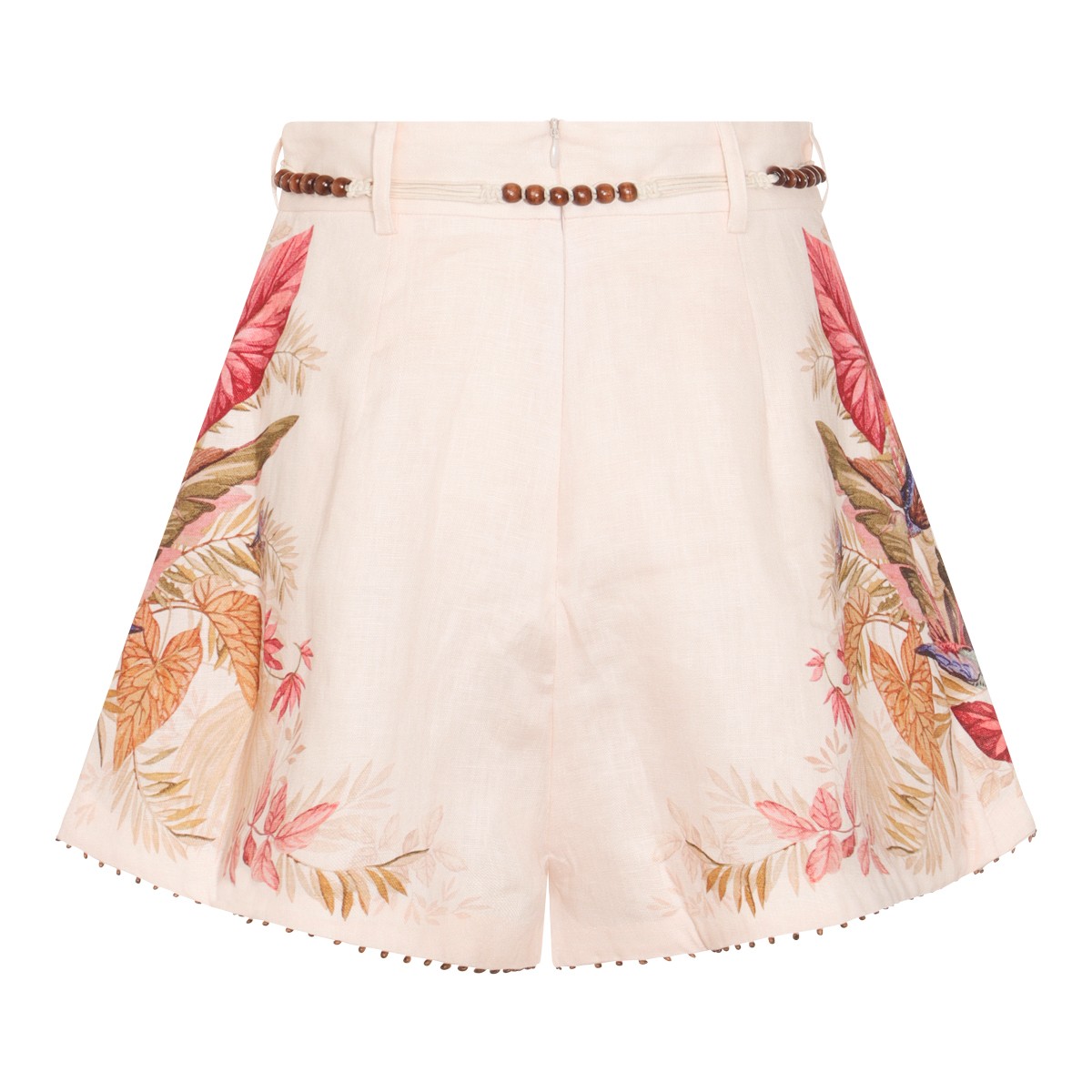 CREAM LINEN SHORTS