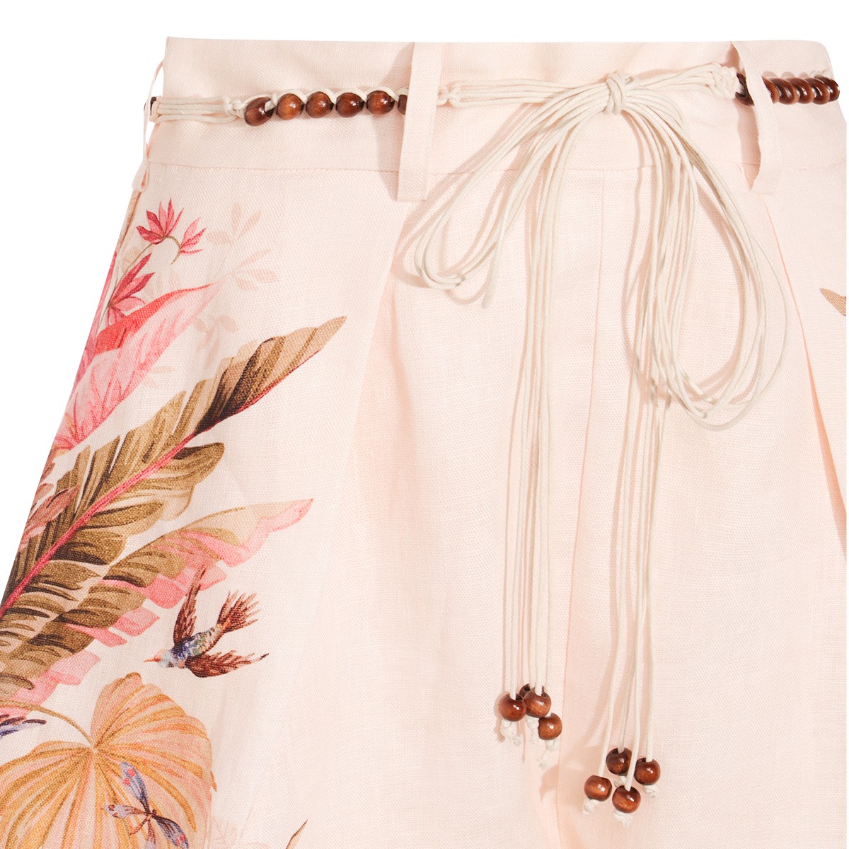 CREAM LINEN SHORTS