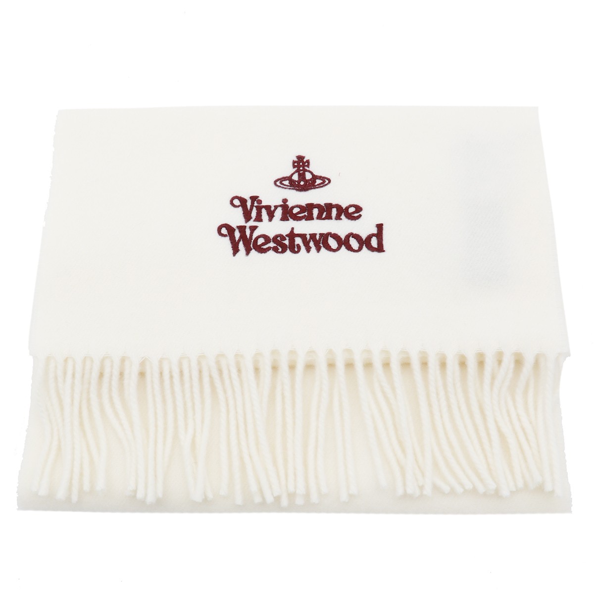 WHITE WOOL SCARF