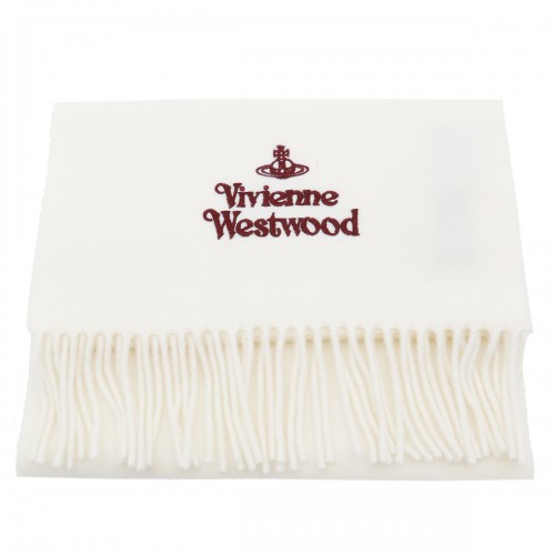 WHITE WOOL SCARF
