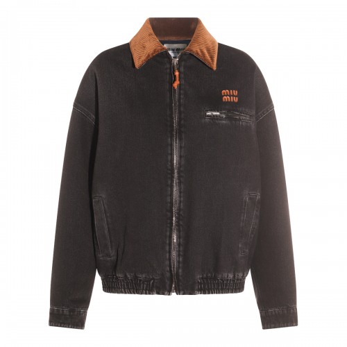 BLACK COTTON DENIM JACKET