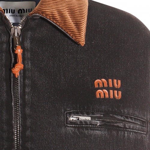BLACK COTTON DENIM JACKET