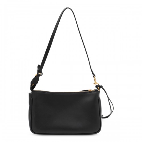 BLACK LEATHER RODEO SHOULDER BAG